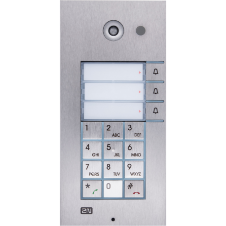 Helios IP VARIO, 3x1 tlačítko + klávesnica + kamera IP dverný vrátnik