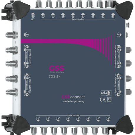 SDC 912 multiprepínač pre 12 satelitných prijímačov