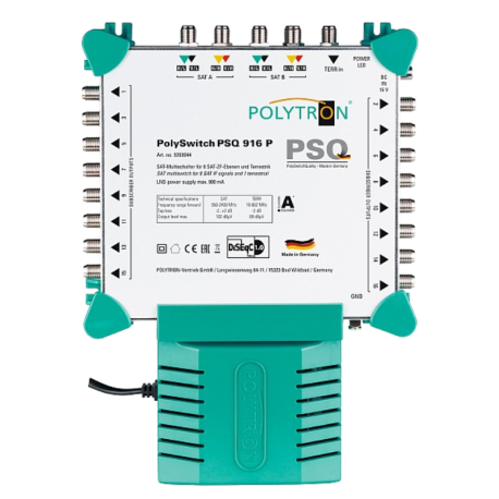 PSQ 916 P samostatný multipřepínač 9 vstupů, 16 výstupů
